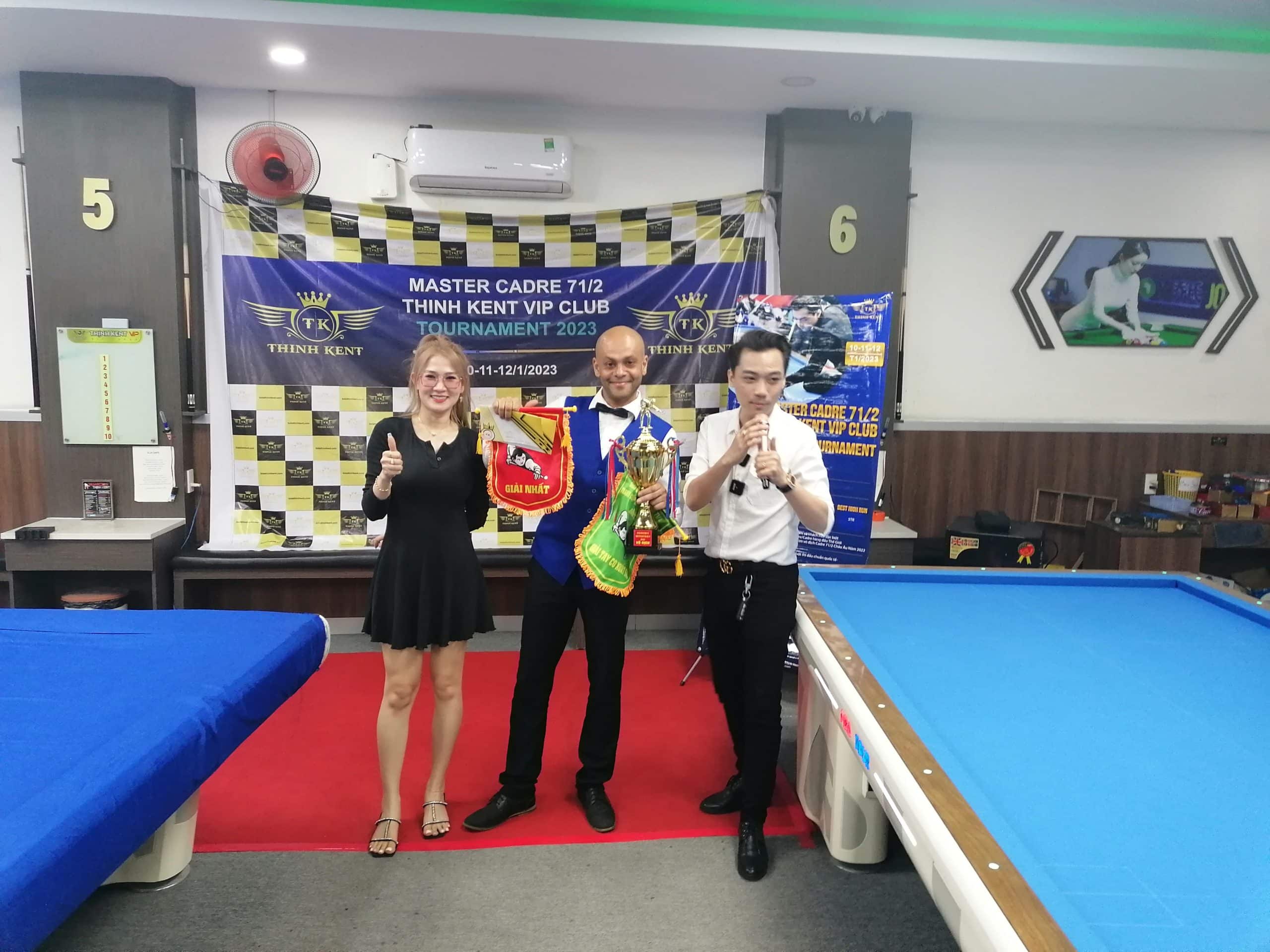 Vietnam – Willy Gérimont gagne le tournoi au cadre 71/2 – Billiards VIP Thinh Kent