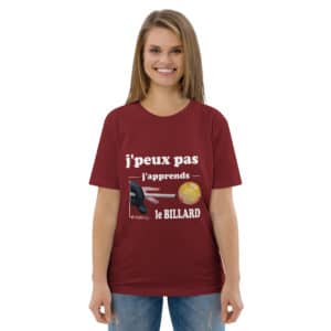 T-shirt unisexe “J’peux pas, j’apprends le billard”